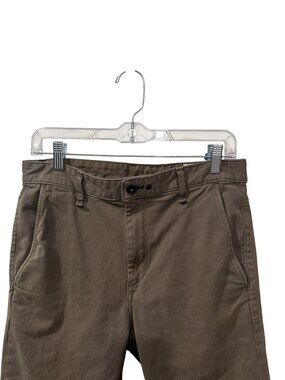 Women's Rag & Bone Brown Slim-Fit Chino Pants  Casual Style Back Pockets Belt